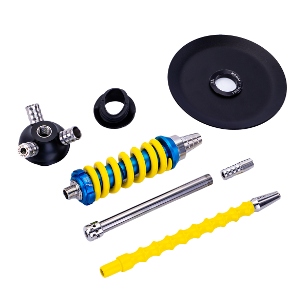 Кальян Mamay Customs Coilover Micro Голубой Жёлтый в Челябинске