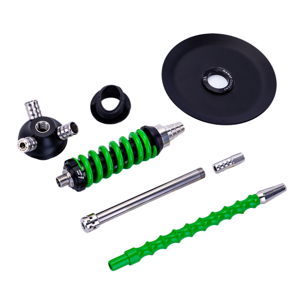 Кальян Mamay Customs Coilover Micro Чёрно Зелёный в Челябинске
