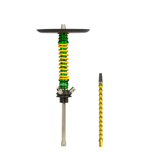 Кальян Mamay Customs Coilovers Mini Зелёный Сплеш Золотой в Челябинске