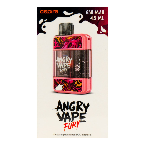 POD-система Brusko Angry Vape Fury 650 Mah Розовый в Челябинске