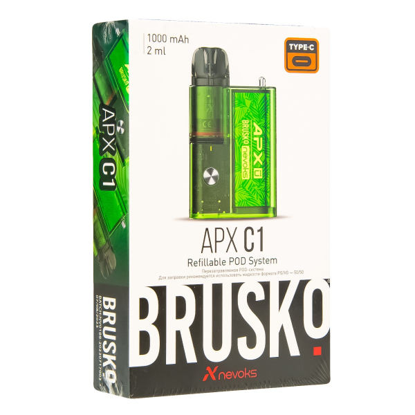 POD-система Brusko Apx C1 Зелёный Папоротник в Челябинске