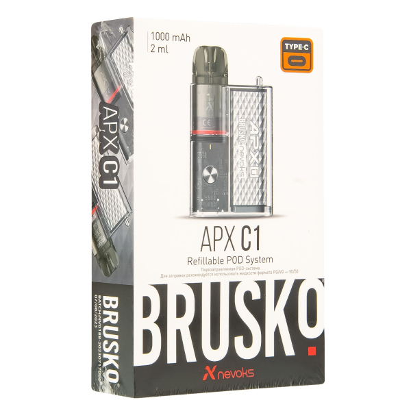 POD-система Brusko Apx C1 Серебристый Кристалл в Челябинске