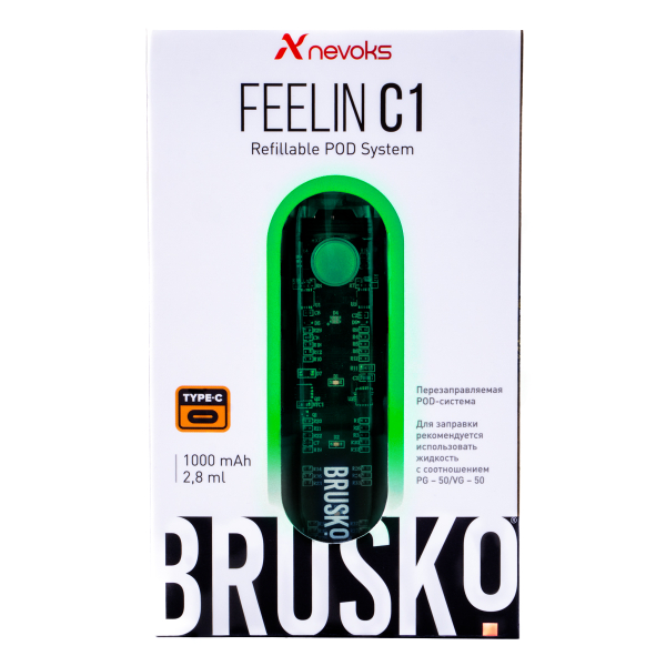 POD-система Brusko Feelin C1 Зеленый в Челябинске