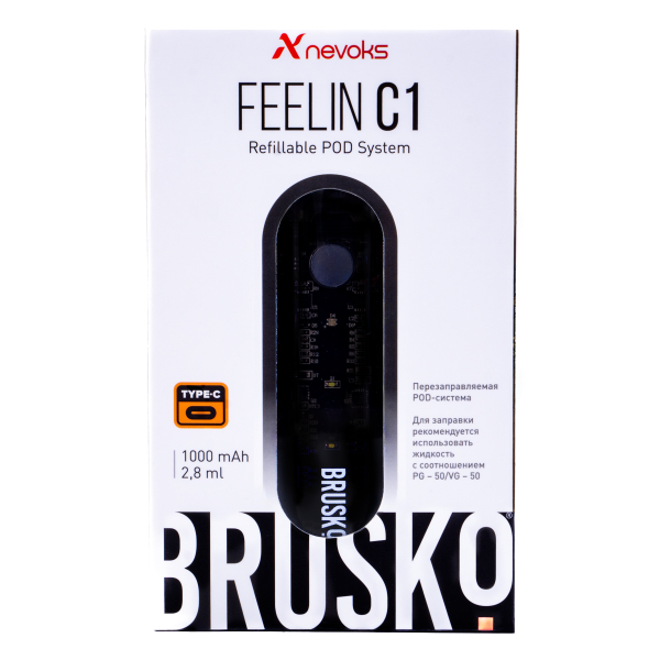 POD-система Brusko Feelin C1 Черный в Челябинске