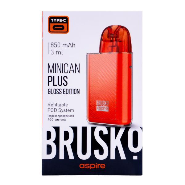 POD-система Brusko Minican Plus Gloss Edition Красный в Челябинске