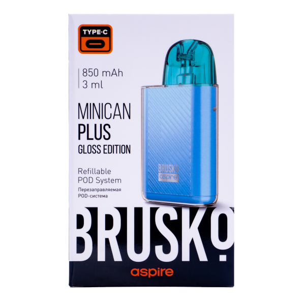 POD-система Brusko Minican Plus Gloss Edition Синий в Челябинске