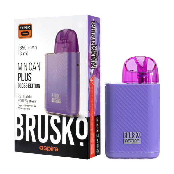 POD-система Brusko Minican Plus Gloss Edition Фиолетовый в Челябинске