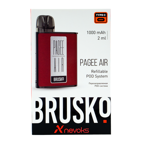 POD-система Brusko Pagee Air Crimson Red Красный в Челябинске