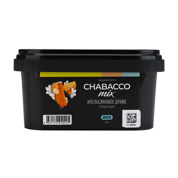 Бестабачная смесь Chabacco Mix Orange Dragee Апельсиновое Драже  Medium 200 грамм в Челябинске