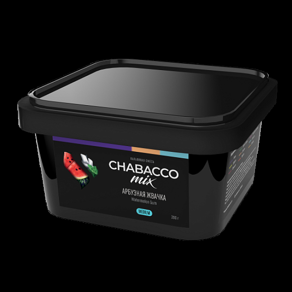 Бестабачная смесь Chabacco Mix Watermelon Gum Арбузная Жвачка  Medium 200 грамм в Челябинске