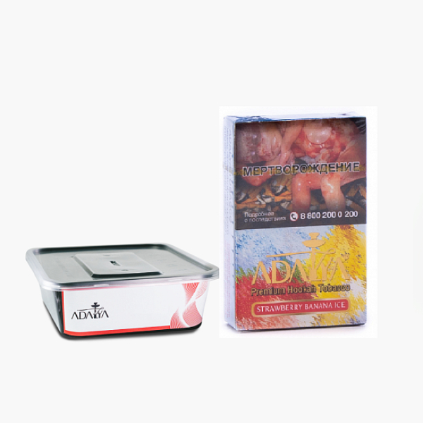 Табак Adalya Strawberry Banana Ice Клубника Банан Лёд 200 грамм в Челябинске