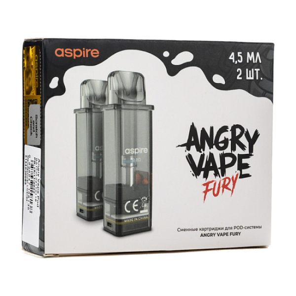 Картридж Angry Vape Fury 45 мл 0.8 Ом ( 2 шт.) в Челябинске