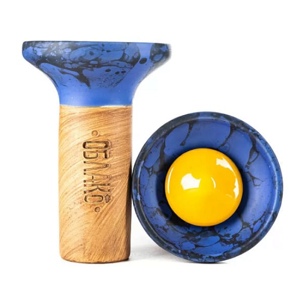 Чаша Облако Flow Yellow On Blue Black Marble в Челябинске