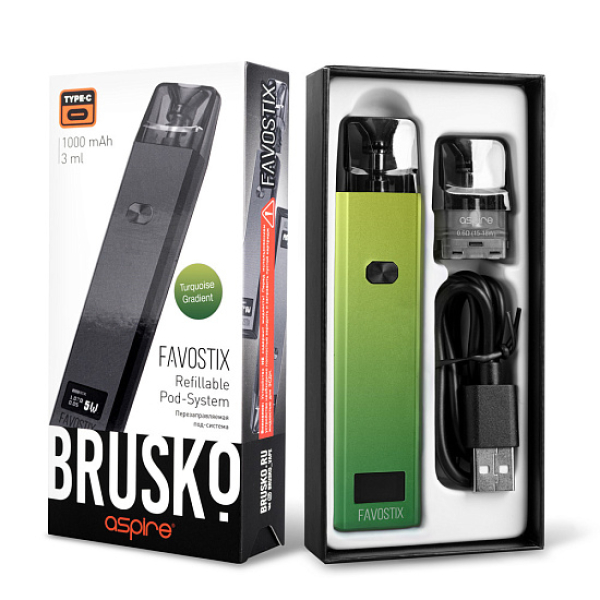 POD-система Brusko Favostix      Зеленый Градиент в Челябинске