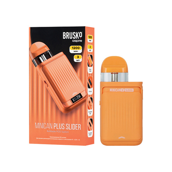 POD-система Brusko Minican      Plus Slider Оранжевый в Челябинске