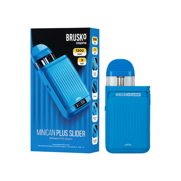 POD-система Brusko Minican      Plus Slider Синий в Челябинске