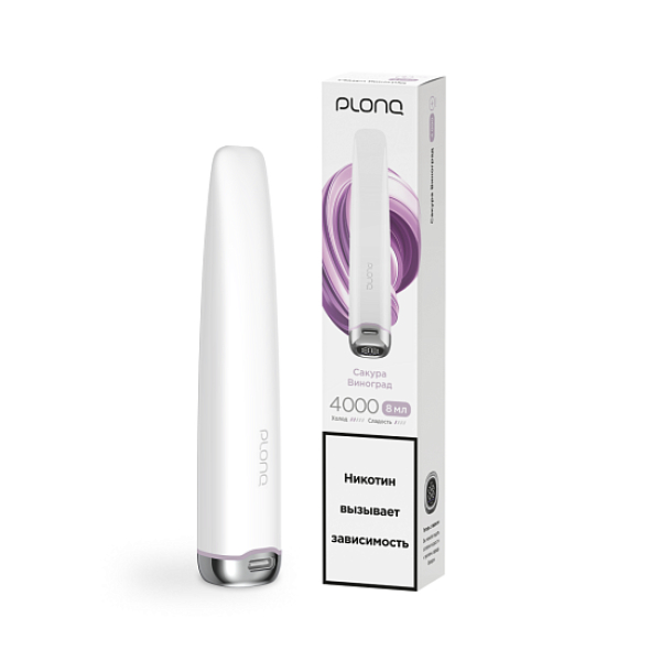 Электронка Plonq Plus Pro Сакура Виноград 4000 затяжек в Челябинске