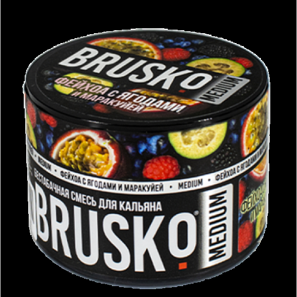 Бестабачная смесь Brusko Zero Фейхоа С Ягодами И Маракуйей 50 грамм в Челябинске