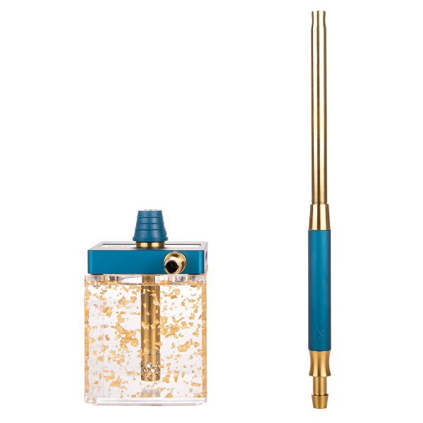 Кальян Hoob Subatom Marine Blue X Gold | Cube Mini Gold в Челябинске