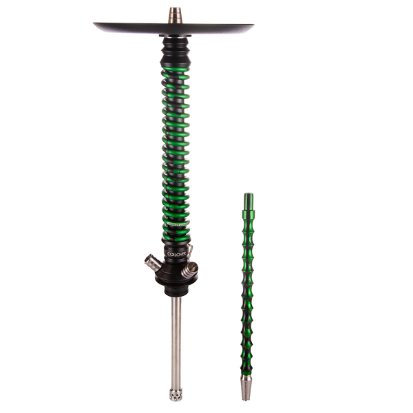 Кальян Mamay Customs Coilover Большой  Черный Зелёный Сплеш в Челябинске