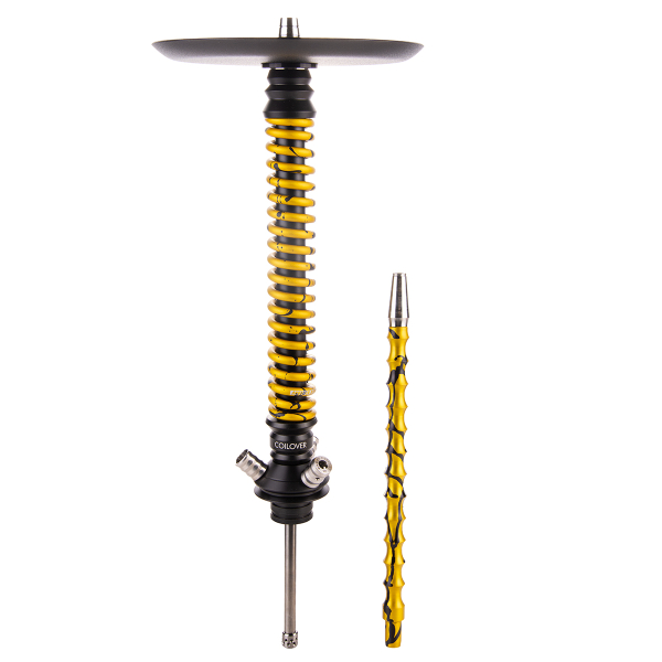 Кальян Mamay Customs Coilover Большой  Чёрный Золотой Сплеш в Челябинске