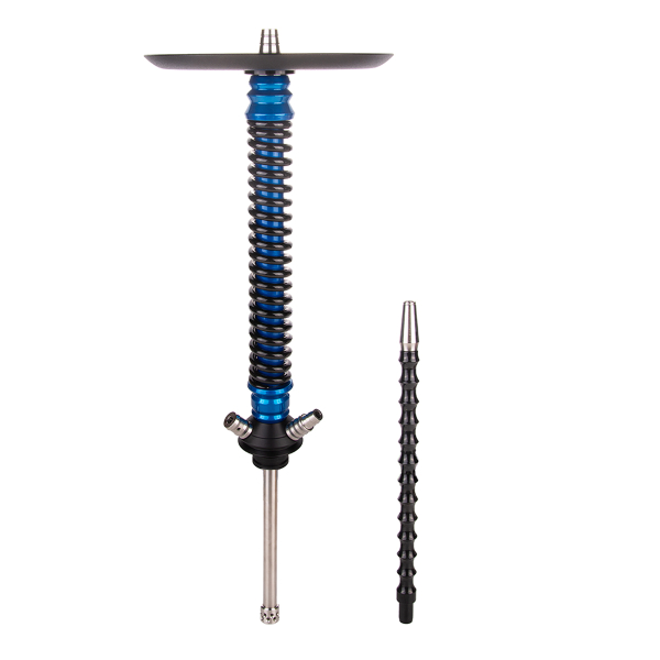Кальян Mamay Customs Coilover Большой  Голубой Лак Чёрный в Челябинске