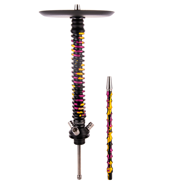 Кальян Mamay Customs Coilover Большой   Чёрный Пурпурный/золотой Камуфляж в Челябинске