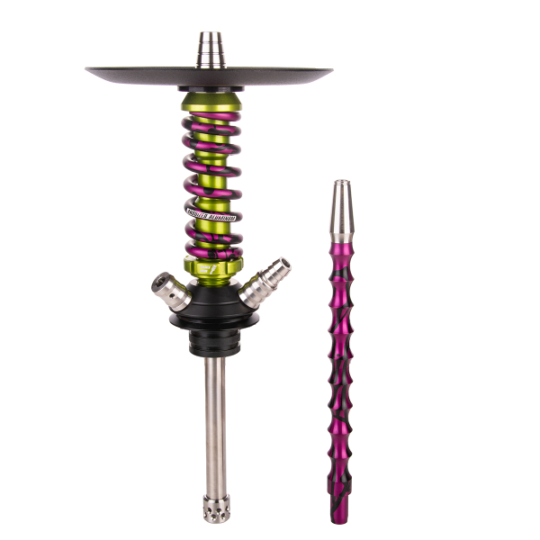 Кальян Mamay Customs Coilover Micro   Салатовый Сплеш Пурпурный в Челябинске