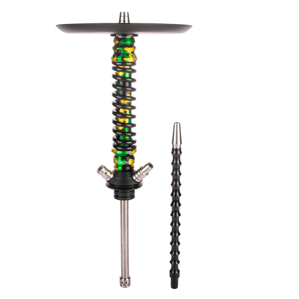 Кальян Mamay Customs Coilover Mini   Зелёный/золотой Камуфляж Черный в Челябинске