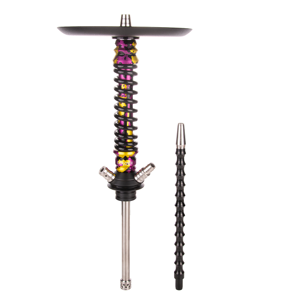 Кальян Mamay Customs Coilover Mini   Пурпурный/золотой Камуфляж Чёрный в Челябинске