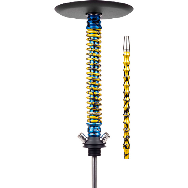 Кальян Mamay Customs Coilover Big Anod Special Blue Splash Gold в Челябинске