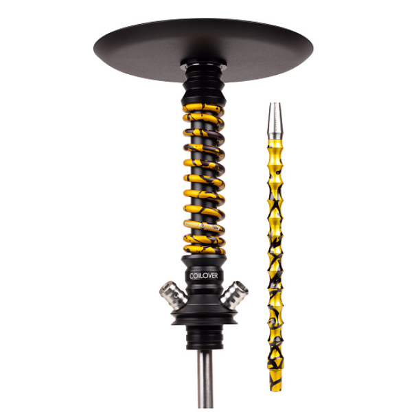Кальян Mamay Customs Coilovers Mini Anod Черный Матовый Gold Splash в Челябинске