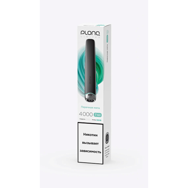 Электронка Plonq Plus Pro Black Перечная Мята 4000 затяжек в Челябинске
